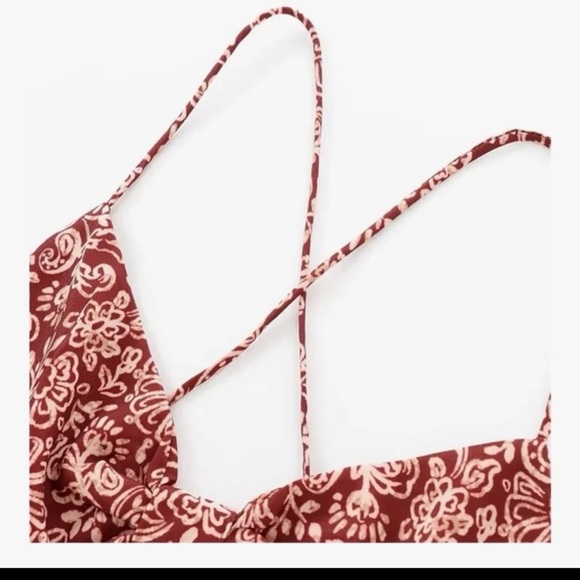 NWT Zara Cut Out Floral Printed Midi/Maxi Dress 
size XL - Picture 5 of 12